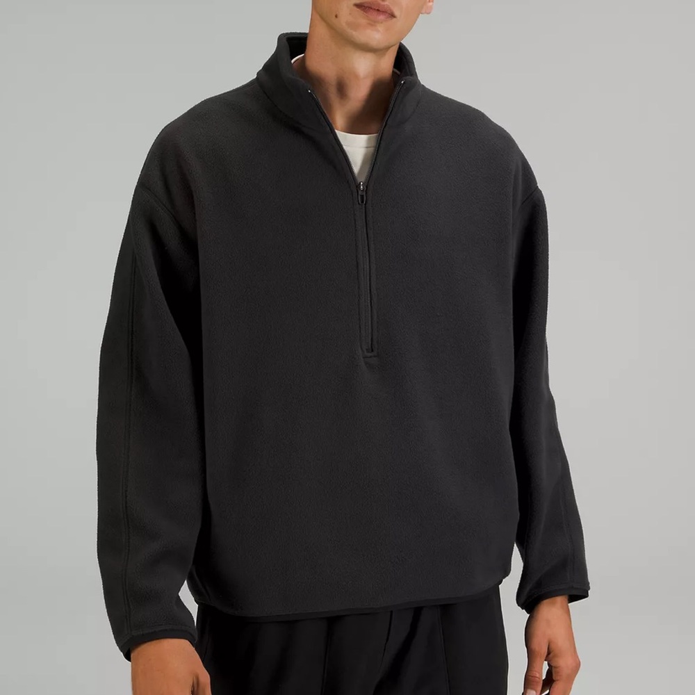 Lululemon Oversized-Fit Fleece Half Zip (Black, X-small)